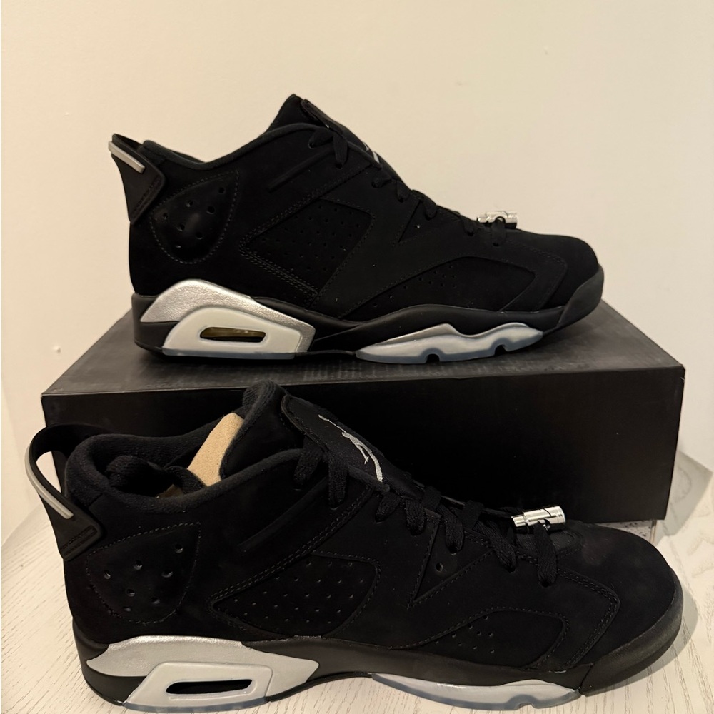 Air Jordan 6 Retro Black and Silver